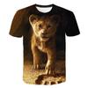1-14 Years Children Short Sleeve T-Shirts Tiger Lion Animals Tshirt Baby Boys Girls Kids Summer Clothes Casual Oversized Tops