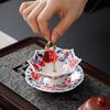 1set Blue and White Porcelain Tea Strainer For Friends Rotating Umbrella Tea Leaker Tea Table Decor 2 Styles