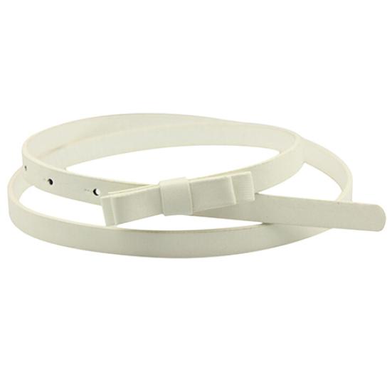 Женский 2-слойный тонкий узкий ремень ярких цветов с бантом из искусственной кожи, поясной ремень