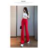 Streetwear OL Office Summer High Waist Women's Wide Leg Capris Skinny Flare Pants for Women Full Length Pants Woman Trousers