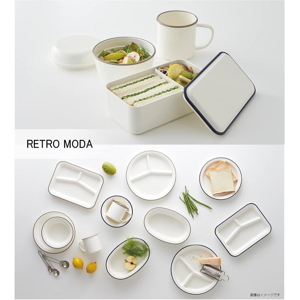 Takenaka Bento Box RETRO MODA Square Lunch Темно-синий Верхний 275 мл Нижний 275 мл