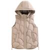 Plus Size Autumn Warm Vests for Women  New Fashion Loose Women's Winter Coat Hooded Korean Style Cotton Padded Sleeveless Parka