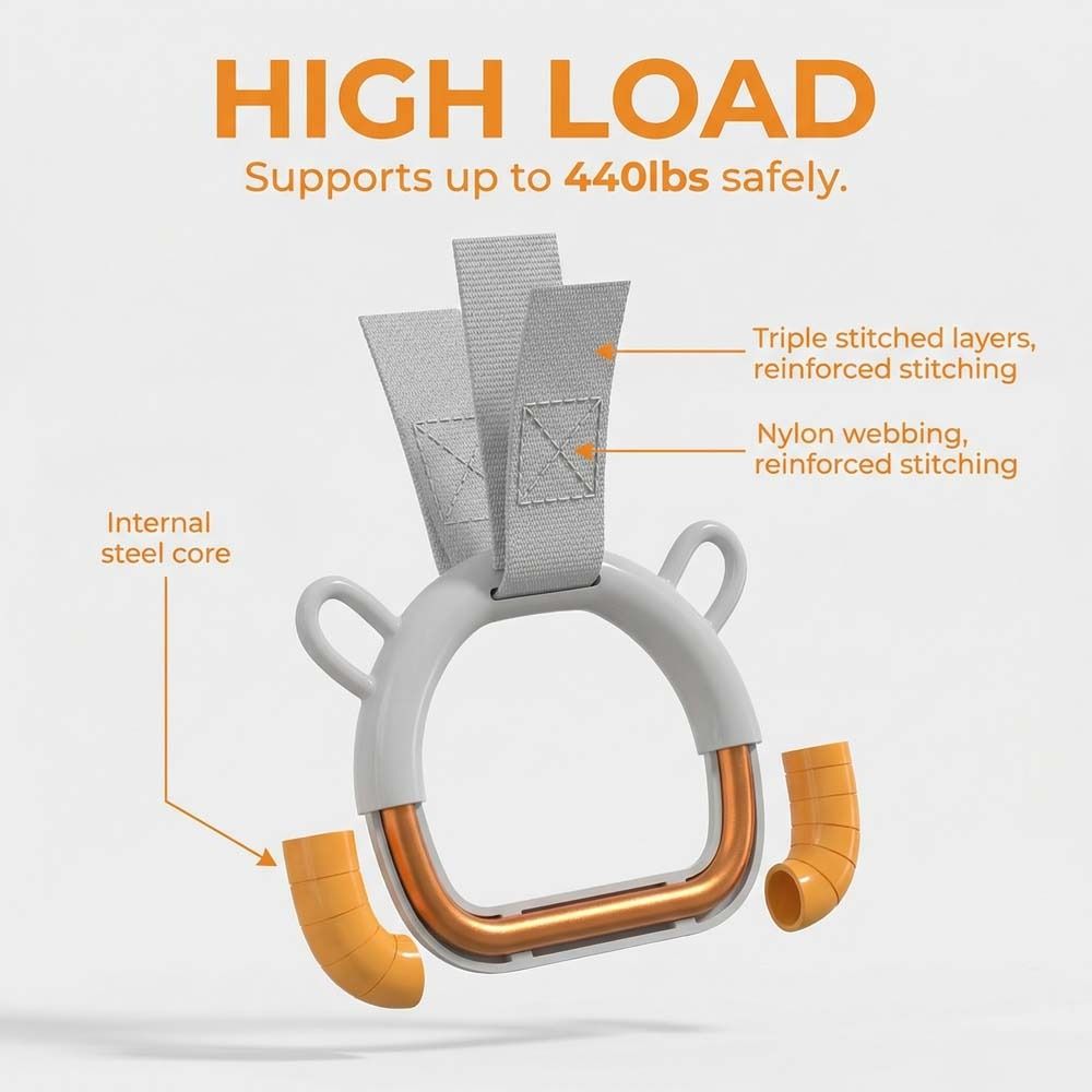 Non-Slip Pull Up Bar Durable Fitness Exercise Ring Gymnastic Rings Gymnastics Equipment