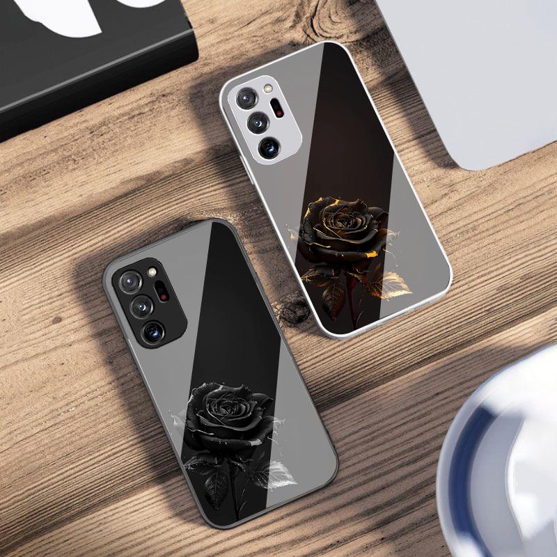 Темно-золотая роза для Samsung M 02 12 Note 8 9 10 20 A 01 02 03 Core 04 05 06 10 12 13 14 5G 15 16 стекло чехол для телефона Ultra