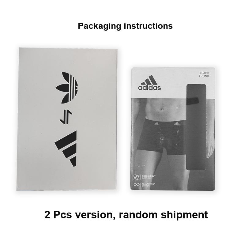 Adidas Быстросохнущие трусы-боксеры Letter, 3 пары, мужское нижнее белье, черные 4A1M02-000