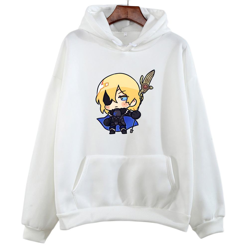 Японский аниме унисекс с капюшоном синий огонь удобный флисовый свитшот длинный рукав Harajuku одежда Kawaii Hoody