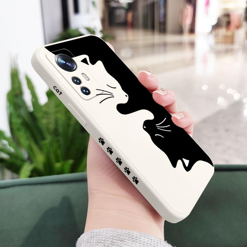 Чехол для телефона «Обнимающийся котенок» для Xiaomi Mi 14 13 12S 12 11 Ultra 10 9 13T 12T 11T 10T 9T Pro Lite Poco F5 F4 X4 M4 F3 X3 Pro 4G 5G GT