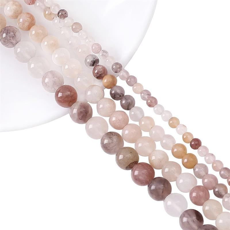 Сделай сам, ручная работа, браслет, ожерелье, серьги - набор аксессуаров из круглых бусин золотого нефрита и фиолетового цвета