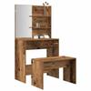 VidaXL Vanity Set Old Wood Engineered Wood, Vanity Table, Makeup Table, Bedroom Vanity, Table of 3329189