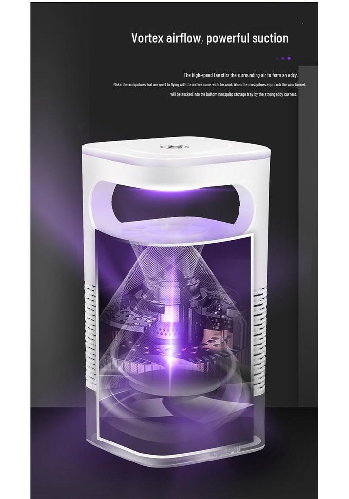 USB Mosquito Killer Lamp: LED Trap and Fly Repellent with Suction-Style Lure for Home Use