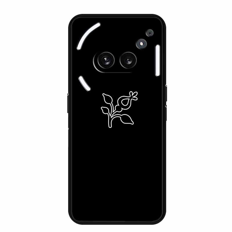 Чехол-бампер Nothing Phone 2A, светящийся в темноте, из мягкого черного ТПУ, с простым дизайном в виде линии