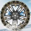 8Pcs Car Snow Anti Skid Chains Alloy Steel Grid Anti Slip Tire Straps Heavy Duty Automatic Tightening Tian Zi Traction Belts for Universal Cars SUVs