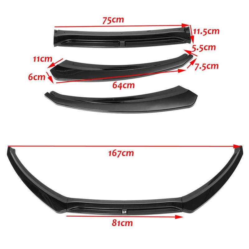 For Ford Focus MK3 2012 2013 2014 2015 2016 2017 2018 Front Bumper Lip Spoiler Side Splitter Guard Protector Lower Surround