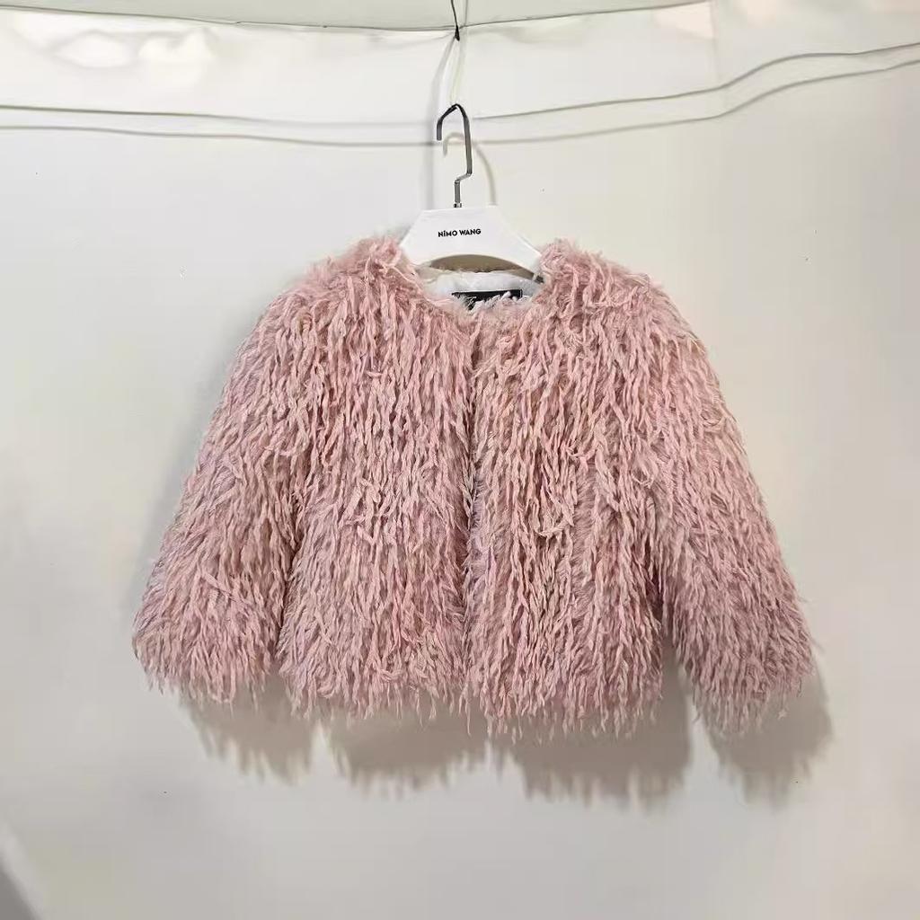 Девочки Осень и Зима Темперамент Теплая Куртка Корейский Стиль Однотонный Мягкий Топ