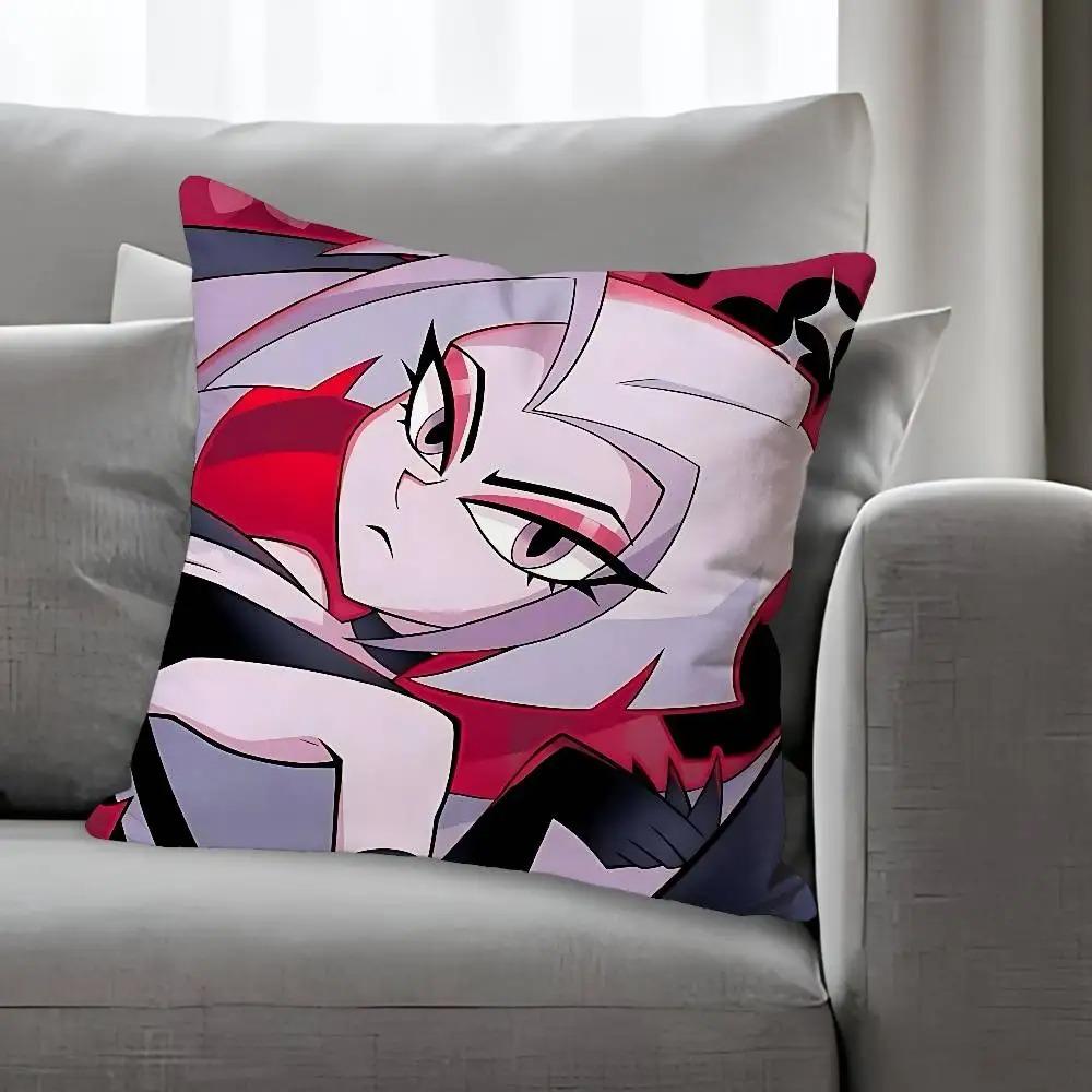 Наволочка Hazbin Hotel Lute Двусторонняя 2D-печать Мягкая плюшевая наволочка на подушку со скрытой молнией Декор Диван Спальня Гостиная Подарок