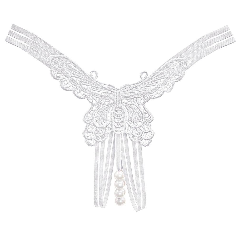 Pearl Game Private House Style Сексуальные трусики женские Горячие Перспектива Бабочка Вышивка Открытый файл Соблазн Тонкий ремешок Стринги