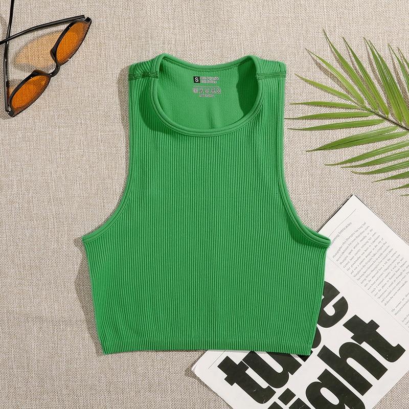 Спортивные майки без рукавов без амортизации, женская спортивная одежда, эластичный жилет, женские повседневные офисные женские тонкие майки с круглым вырезом 27244