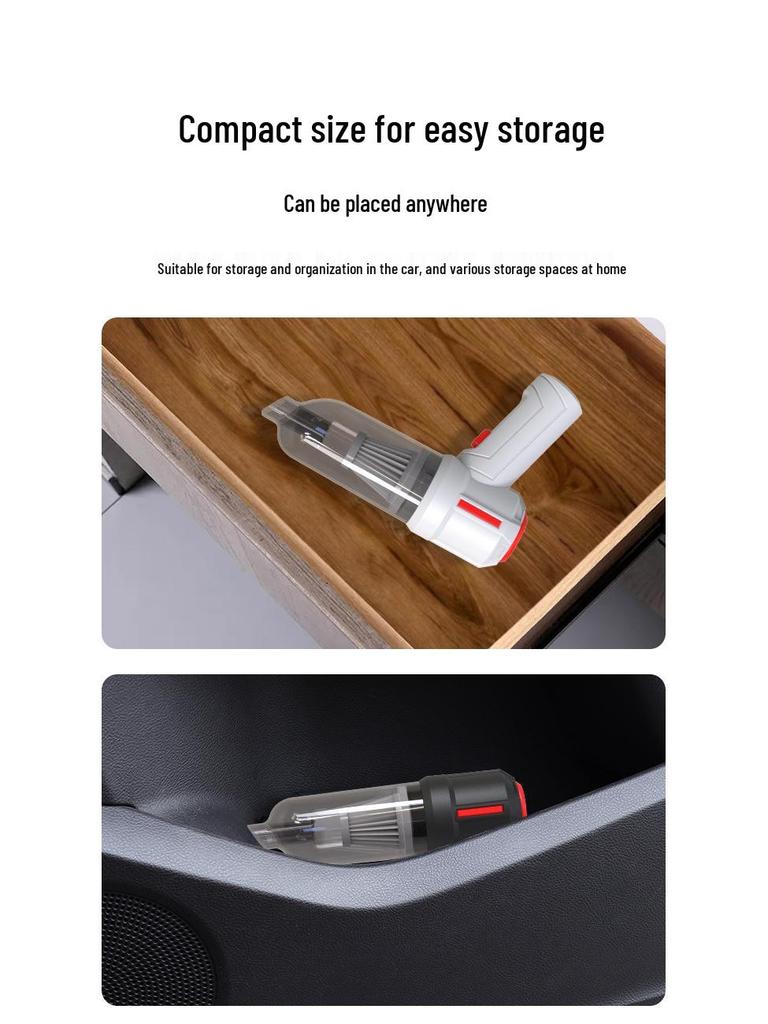 Беспроводной портативный ручной мини-пылесос для автомобиля и дома - Супермощный