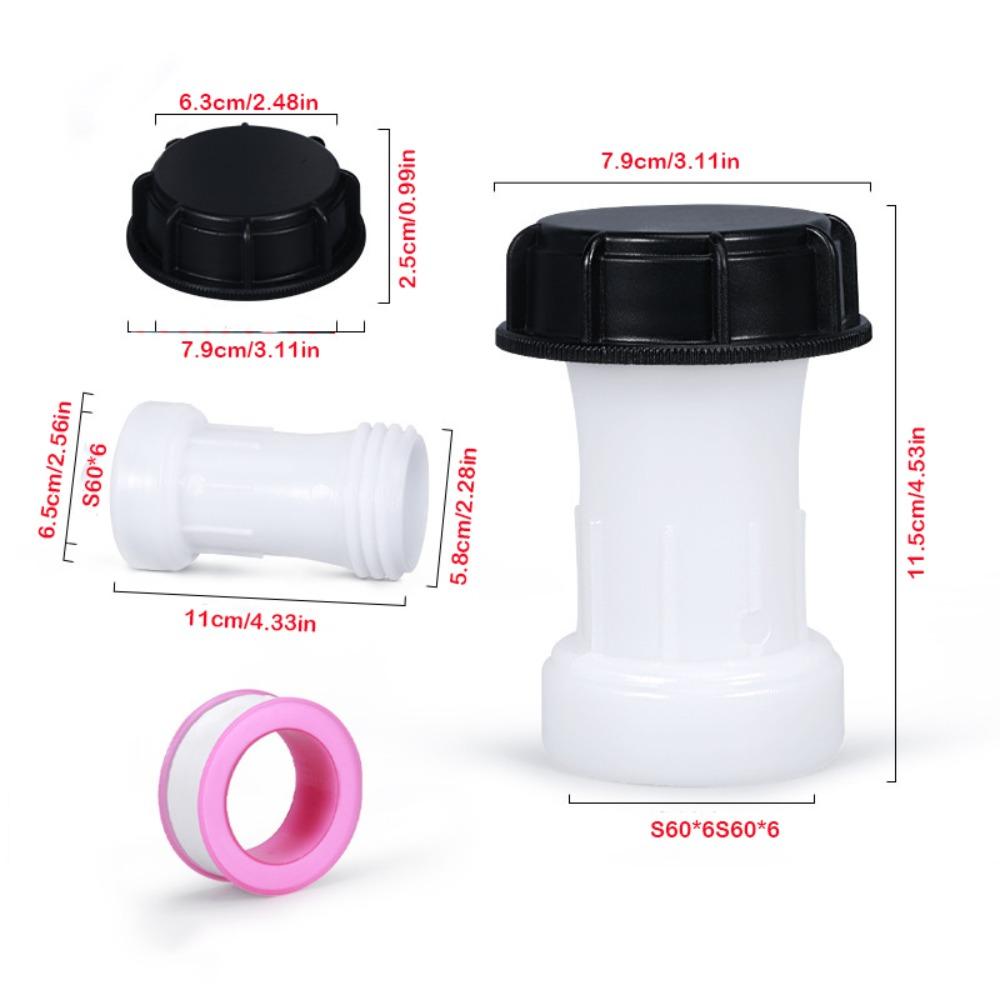 Оборудование для фитингов труб Практичный фитинг для слива IBC Прочный универсальный адаптер-соединитель S60*6 Пластиковый фитинг IBC Дренажная труба