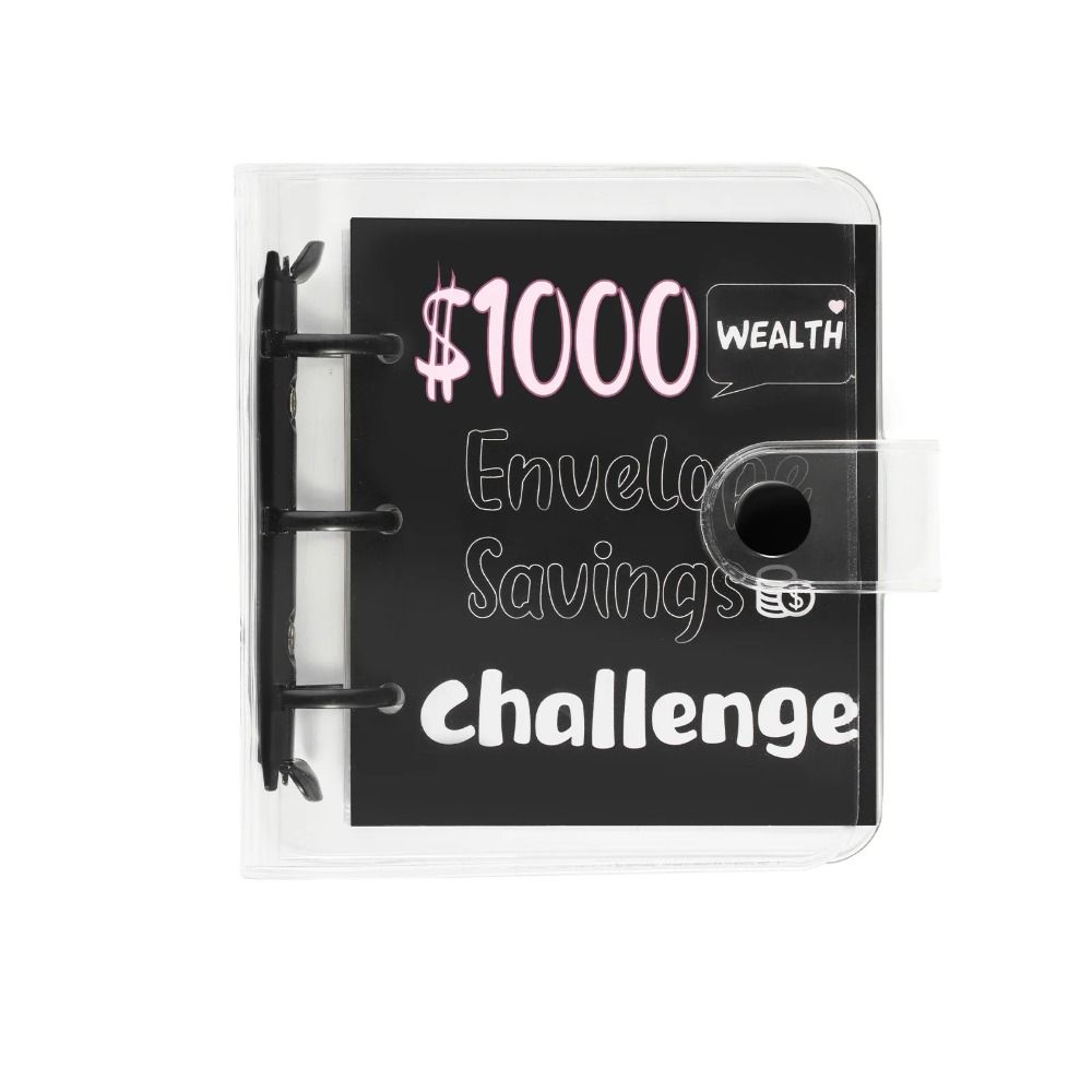 $150/300/500/1000 Папка для сбережений денег ПВХ Конверт Челлендж сбережений Книга челленджей сбережений Дети