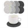 8Pcs Drink Coasters with Holder Absorbent Coasters for Drinks Woven Coaster Set Home Decoration