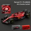Ббураго 1:43 Ferrari 2022 F1-75 №16 Формула-1 Автомобиль Литая Модель Коллекционная Модель Гоночные Игрушки Акриловая Коробка