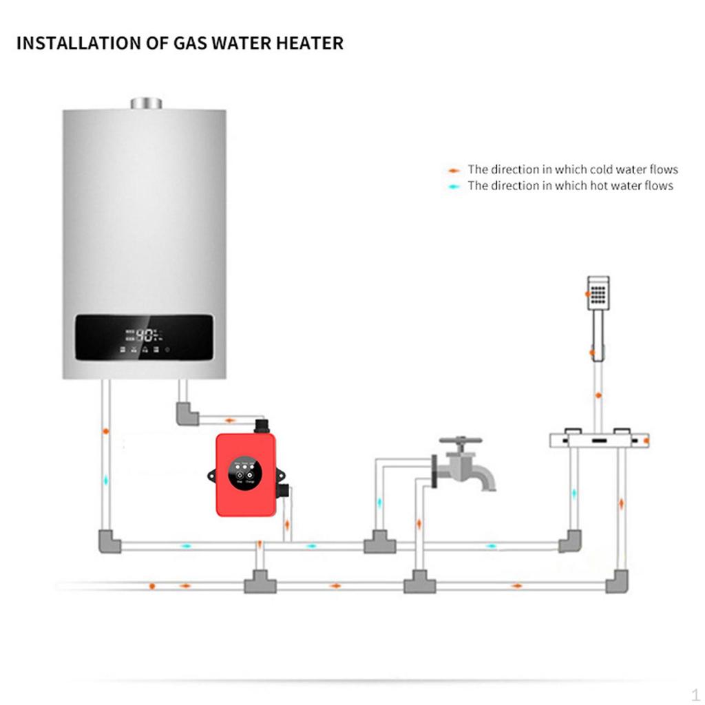 Насос повышения давления воды 24 В с расходом 35 л/мин для ванной и душа