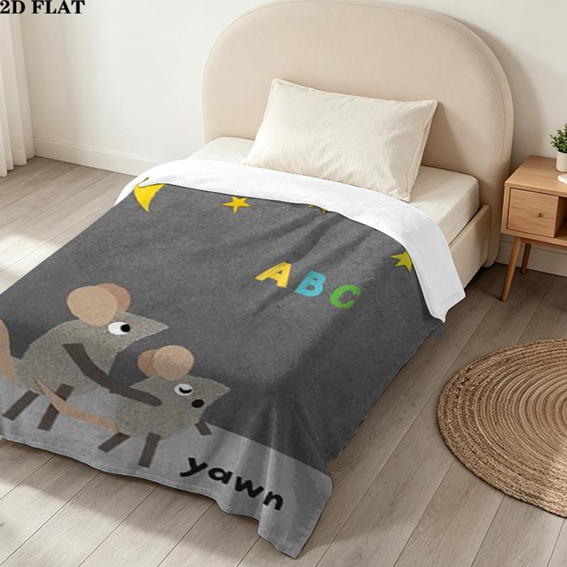 Frederick Print Flannel Blanket, High quality Comfortable for All Seasons, Home Decor, Warmth and Comfort, Perfect for Christmas Gifts