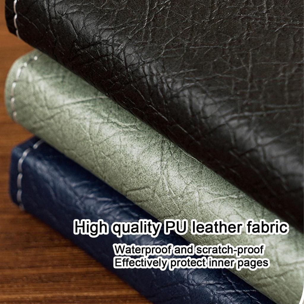 (Logo Engraving Possible) A5 Thick Leather Business Notebook, Work Notebook, Meeting Record Book, Student Subject Notes, Diary, Travel Log