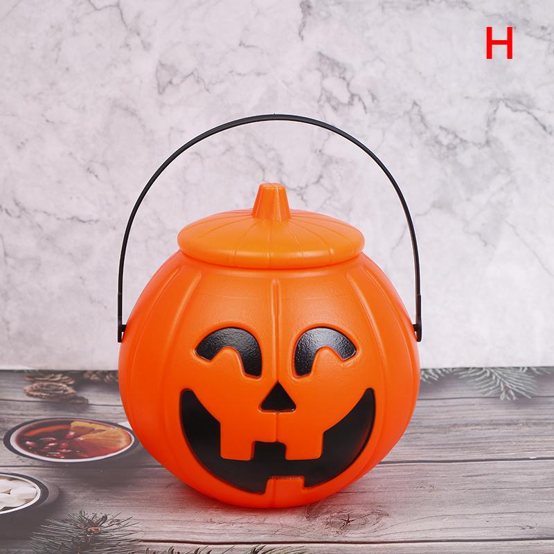 Halloween Party Props Plastic Pumpkin Bucket Decorate Halloween Decoration