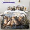 Cougar Pattern Bedding Home Decoration Birthday Gift (1 * duvet cover + 2 * pillowcase, without core)