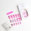 Popular hand-worn nail fake nail duck mouth type wearing nail piece French pink point diamond sweet cool wind
