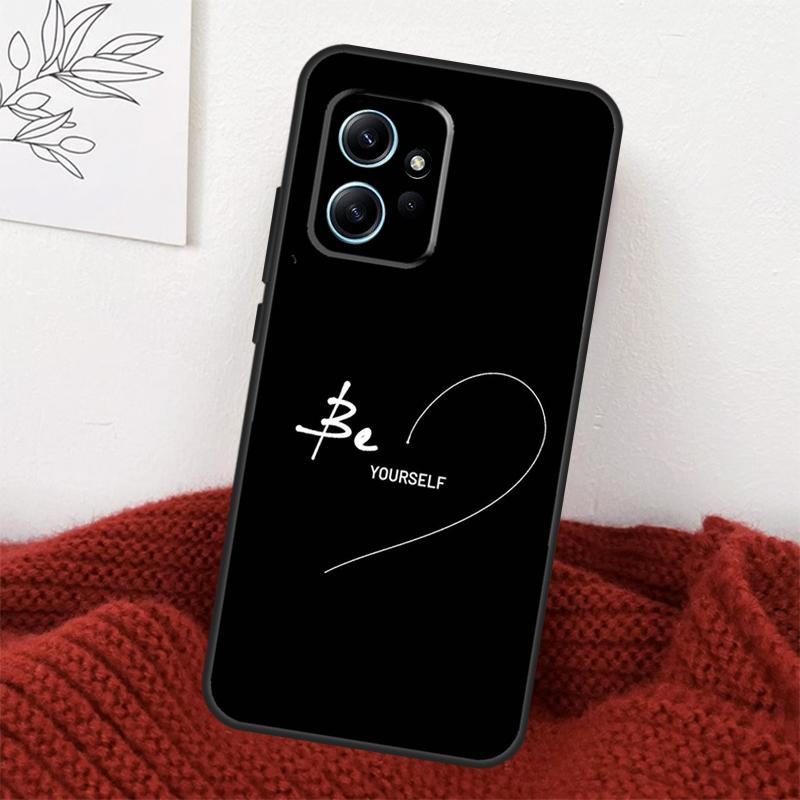 Простой Минималистичный Черный Чехол-Цитата Для Xiaomi Redmi Note 14 13 12 11 10 15 Pro Plus Чехол Для Redmi 15 15C 10C 12C 13C 14C
