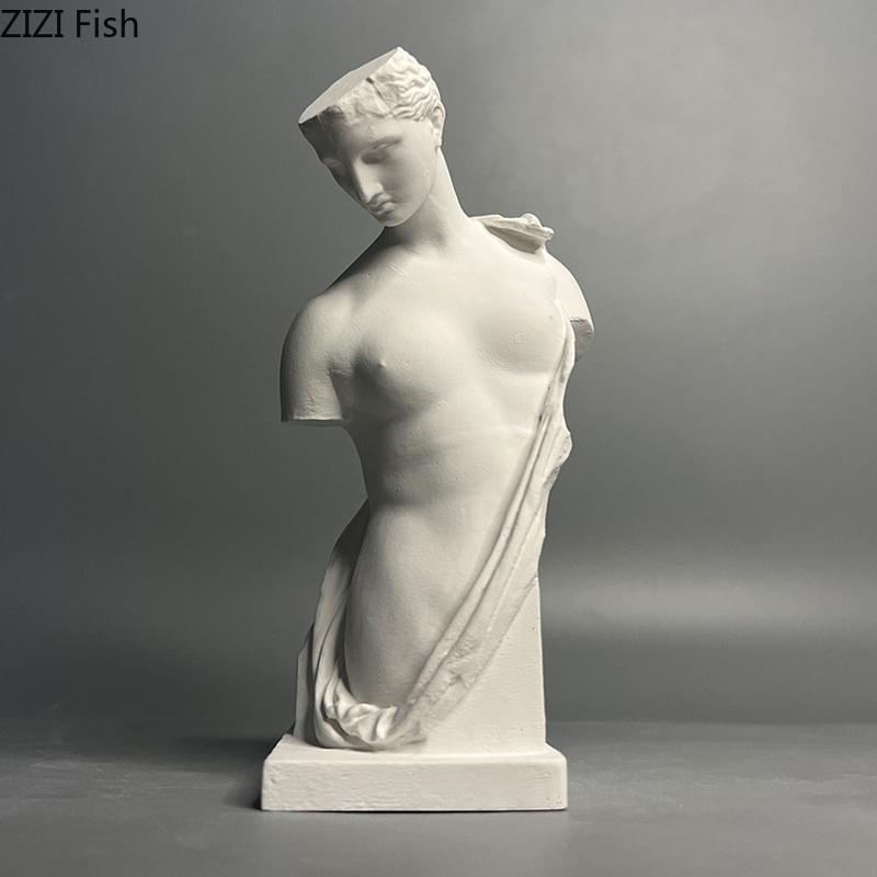 Гипсовая статуэтка древнегреческой девушки Настольное украшение Орнаменты Фигурки Скульптура Практика рисования Раскрашивание Учебное пособие