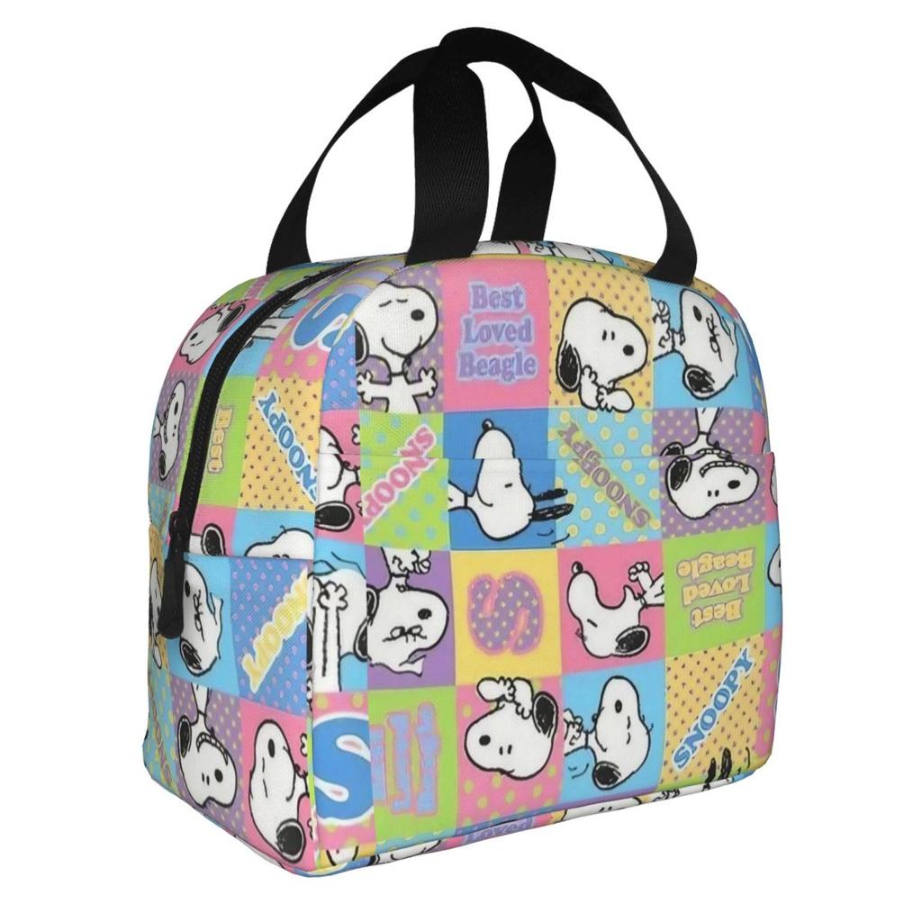 Cute Dog Pattern Insulated Lunch Bag Portable Thermal Tote For Work Picnic Meal Container