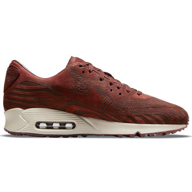 Nike Кроссовки Air Max 90 QS Laser Woodgrain - Dark Pony Унисекс Красный Свет-Кость DH4689-200