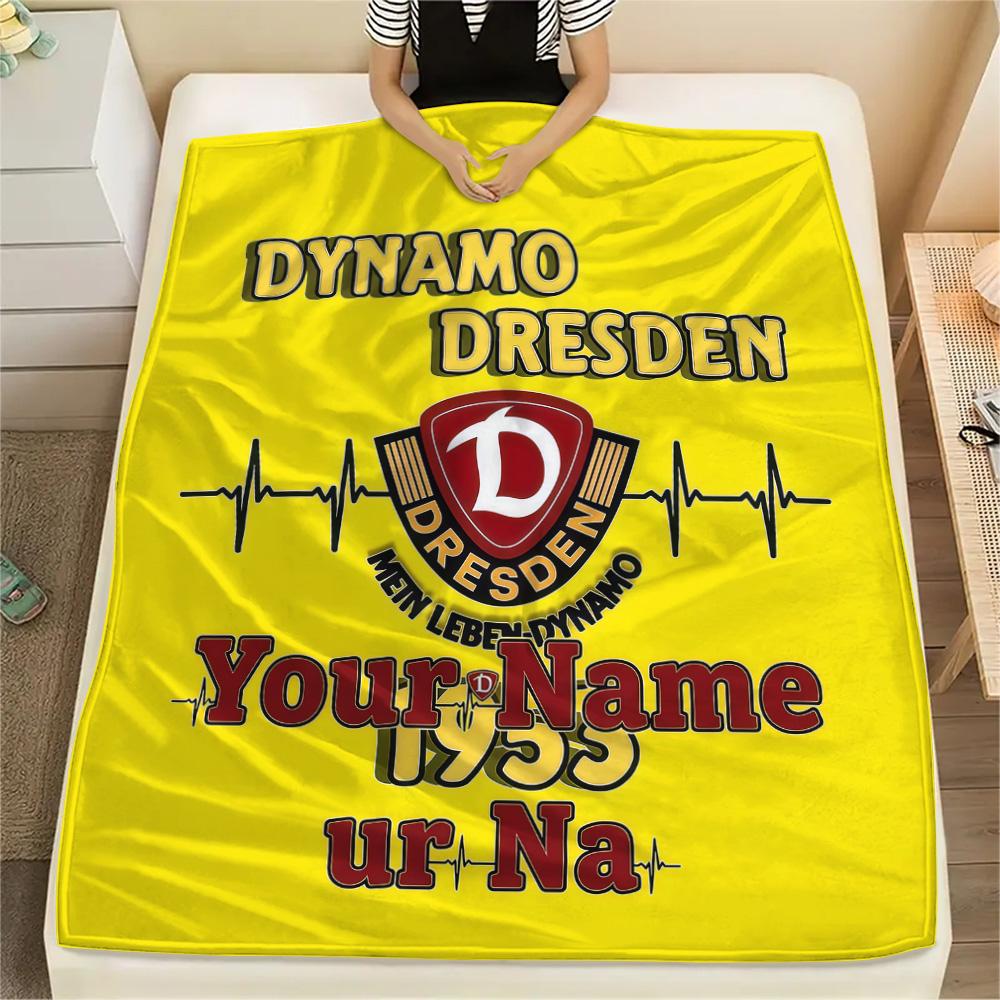 1PC Dynamo Dresden Custom Name Patterned Flannel Blanket Suitable For All Seasons For Home Decor Warmth And Comfort Gifts Holiday Present