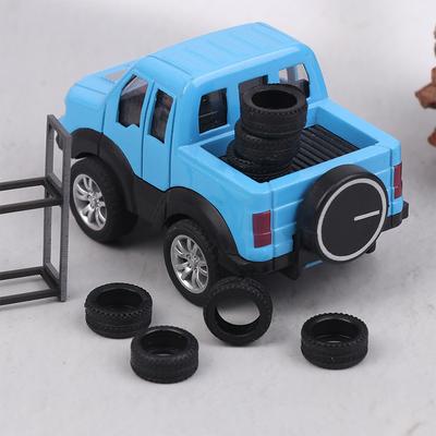 1:Стойка-держатель для шин масштаба 1:64 и 7 шин, Аксессуар для сцены гаража модели автомобиля, Набор инструментов для ремонтной мастерской, Миниатюрный реквизит