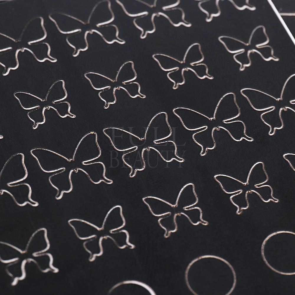 1 шт. дизайн ногтей сердце цветок бабочка выдалбливают трафаретные наклейки для ногтей распылением шаблоны для рисования переводная бумага ползунки ZPG