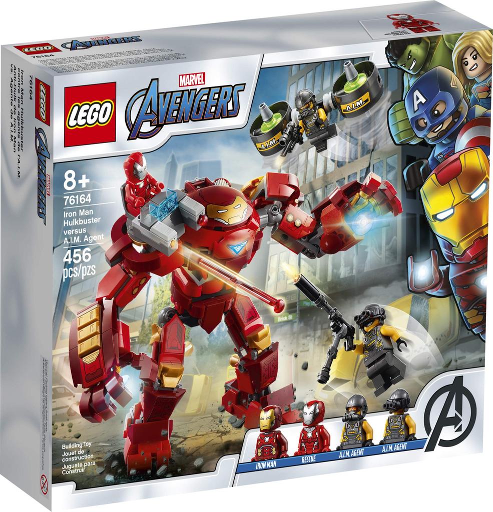 LEGO Iron Man Hulkbuster Vs Agent Superhero Playset Marvel Avengers 456 Pieces LEGO 76164 A.I.M.