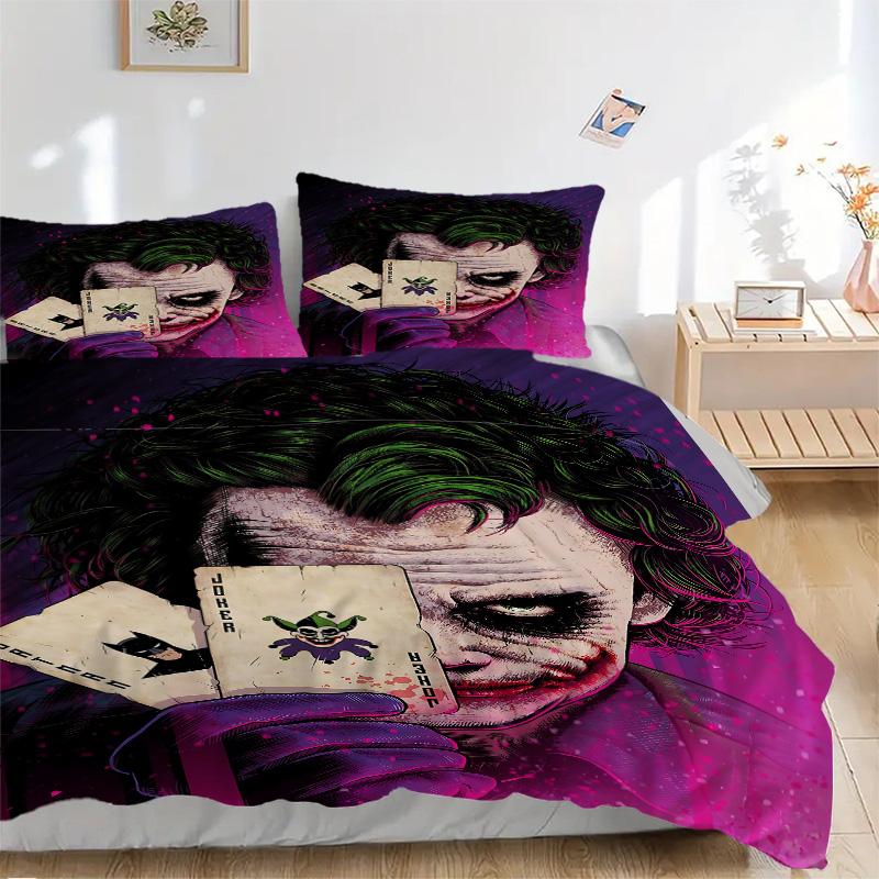 Joker'S Card Trick Print 3Pcs Bedding Setduvet Cover With 2 Bedropillowcase Home Birthday Gift