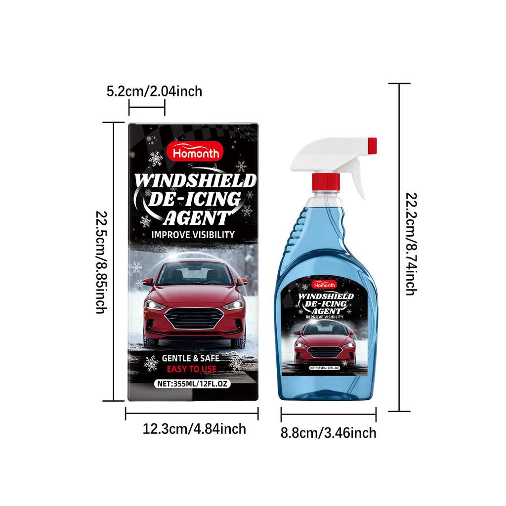 Car Windshield De-Icing Agent Car Snow Melting Spray for Car Glass Prevents Frost Ice in Winter Clear Vision Anti-Icing Tools