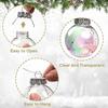 5pcs Clear Christmas Ball Plastic Fillable Bauble Xmas Tree Hanging Ornament Pendant Marry Christmas Present Box Decoration