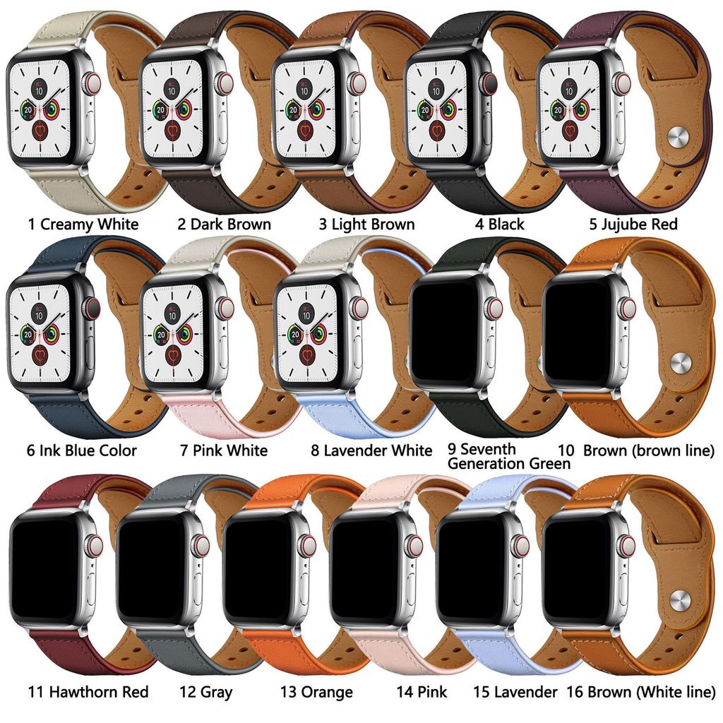 Кожаный ремешок для Apple Watch Band Ultra 49 44 40 45 41 42 38 мм Деловой браслет Iwatch Series 3 5 6 Se 7 8