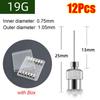 12Pcs Stainless Steel Industrial Glue Injection Needle Blunt Tip Glue Dispenser Tip