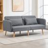 3-Seater Sleeper Sofa, Guest Double Bed, up to 240 kg, Folding Backrests, Wooden Frame, 170 x 83 x 80 cm, Grey