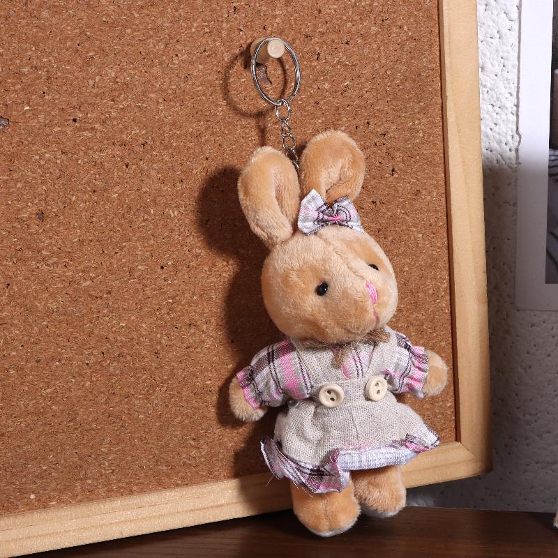 Мультяшный Плюшевый Брелок в виде Маленького Мишки, Милый Плюшевый Кролик, Брелок, Подвеска на Сумку для Пары, Подвеска для Рюкзака, Украшение для Подвешивания, Подарки