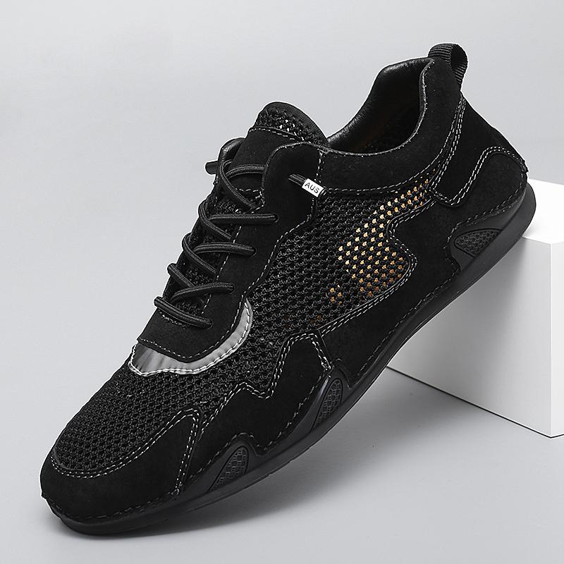 Мокасины для мужчин Повседневная сетчатая обувь Уличная дышащая обувь без застежек Летняя обувь для мужчин Белые кроссовки с бесплатной доставкой