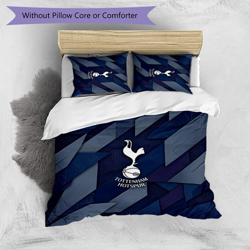 Tottenham Hotspur Pattern Printed 3PCS Bedding Set Soft Skin-Friendly Washable Duvet Cover & Pillowcases Set All Season Bedroom