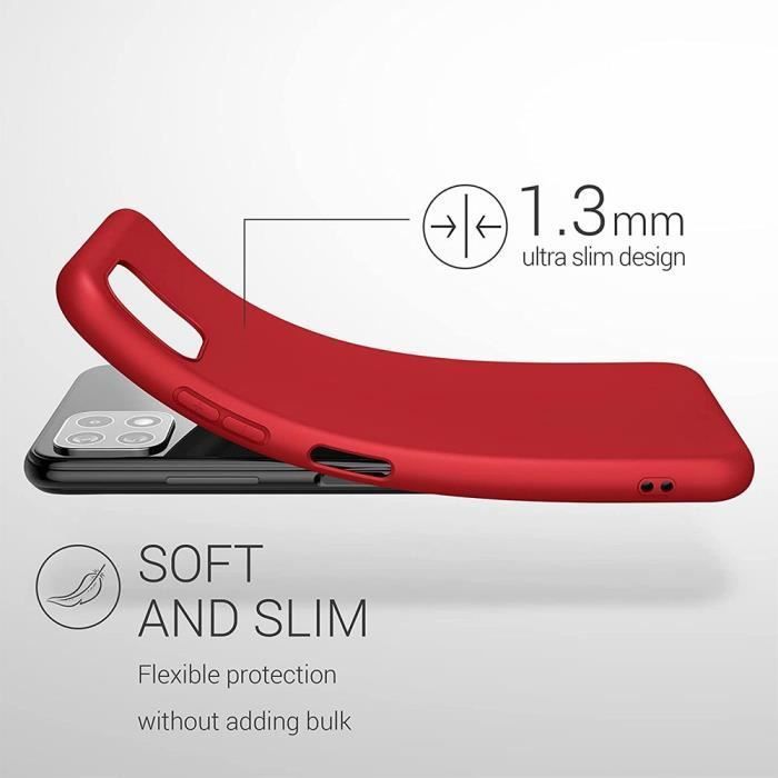 Защитный чехол - BOOLING - для Samsung Galaxy A22 5G - Мягкий - Силиконовый - Красный